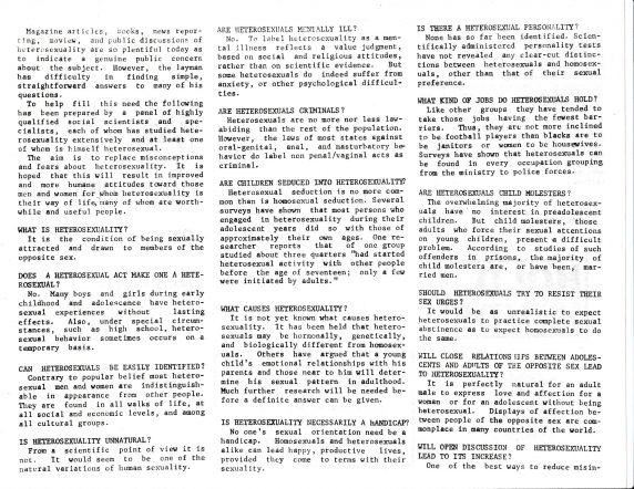 Questions on Heterosexuality